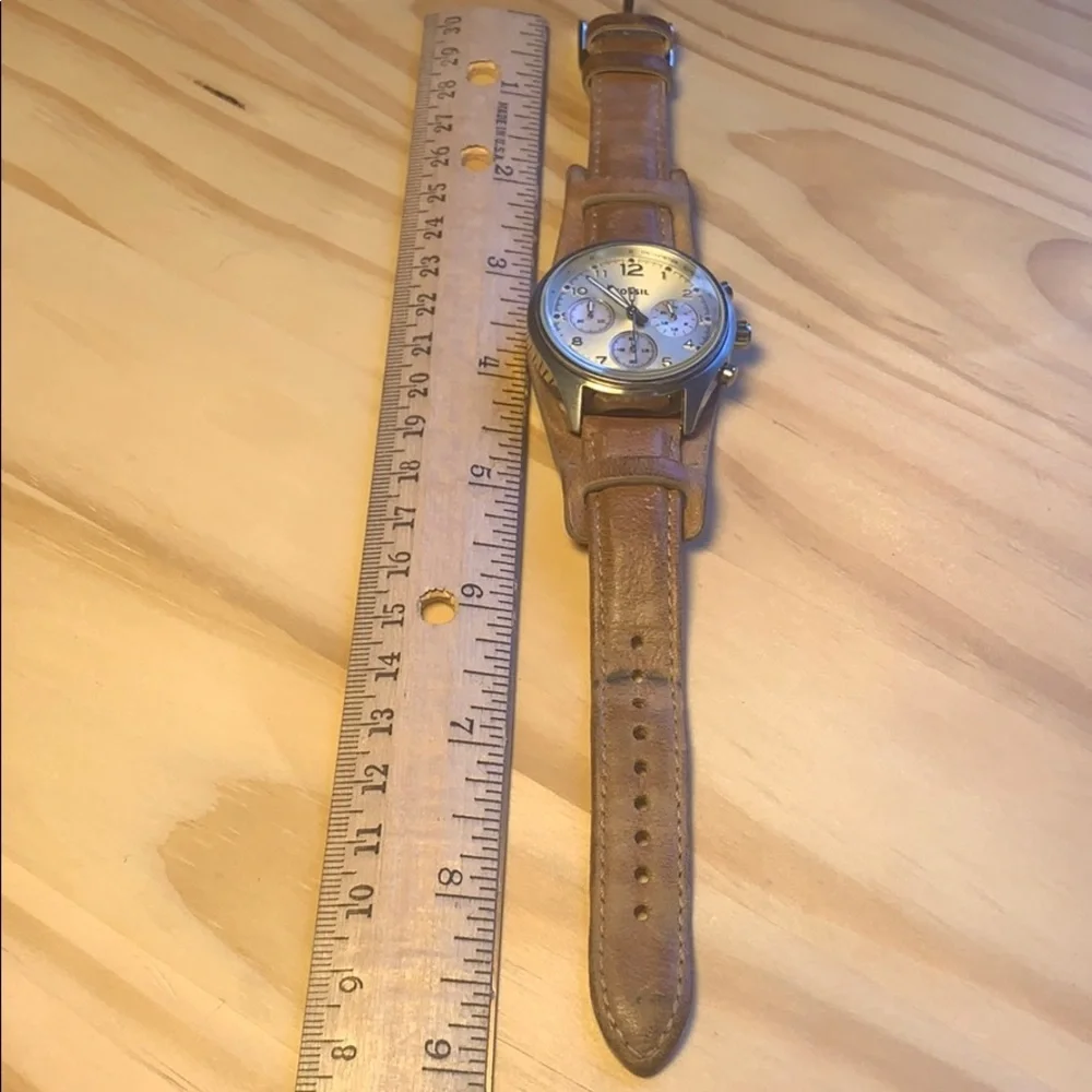 Fossil CH-2794 Chronograph watch w/orig. leather